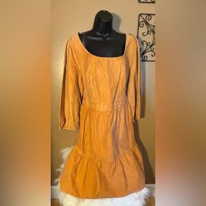 Ava and Viv Mustard Long sleeved Dress XL
